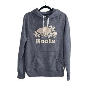 ROOTS Canada Men’s Blue Hoodie Sweatshirt 
Kangaroo Pocket XS